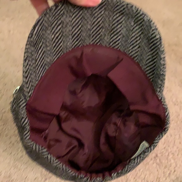 Black and grey hipster tweed hat and cap with zipper - Picture 3 of 4